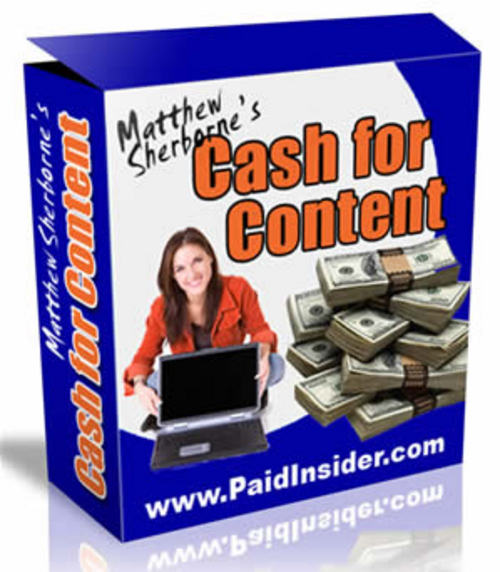 Product picture Make money from home with the cash for content system