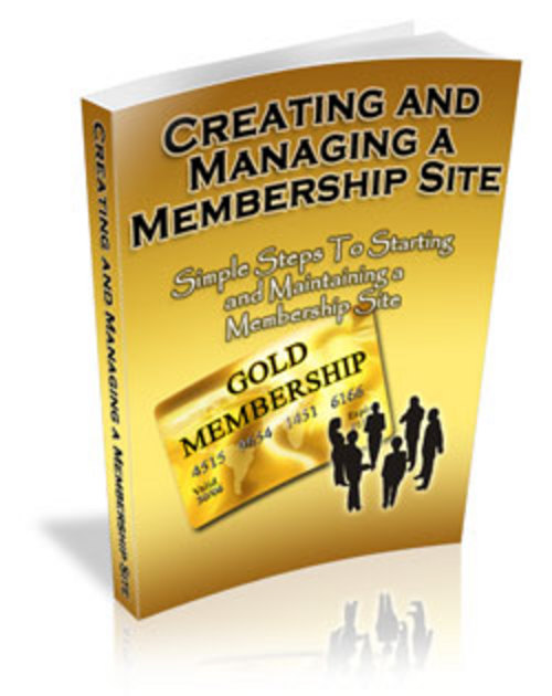 Product picture Creating a membership site